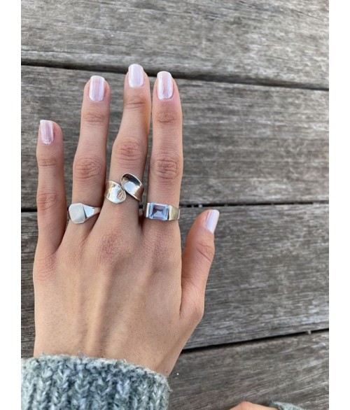 Anillo de Plata Piedra Aguamarina