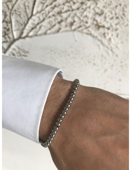 Pulsera de Acero Bolas