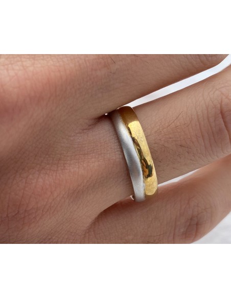 Alianza de Oro 18k Bicolor