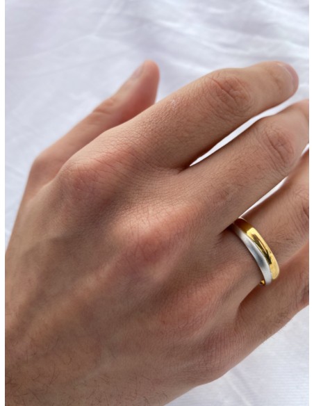 Alianza de Oro 18k Bicolor