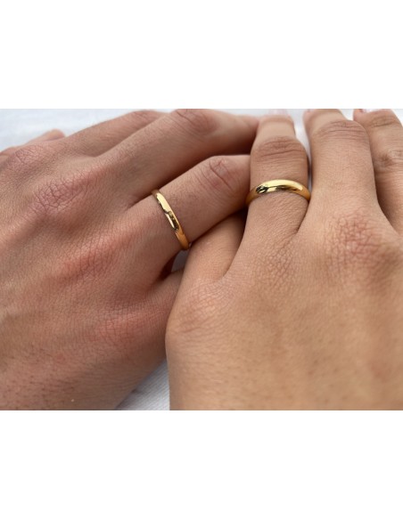 Alianza de Matrimonio Fina Clasica en Oro 18k