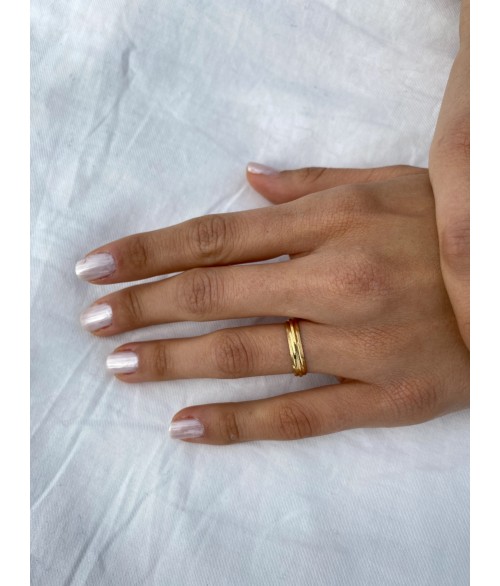 Alianza de Matrimonio en Oro 18k Dos...