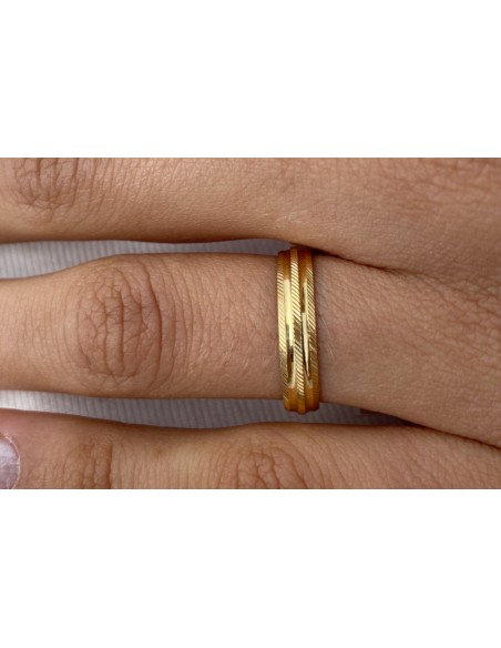 Alianza de Matrimonio en Oro 18k Dos Caminos