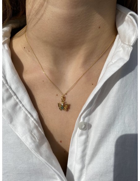 Colgante Mariposa de Oro Amarillo 18k