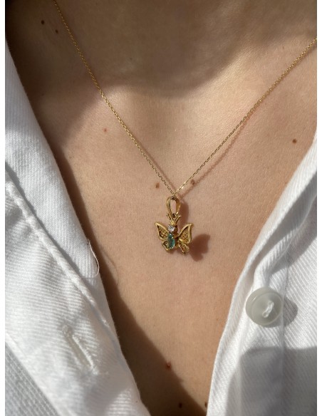 Colgante Mariposa de Oro Amarillo 18k