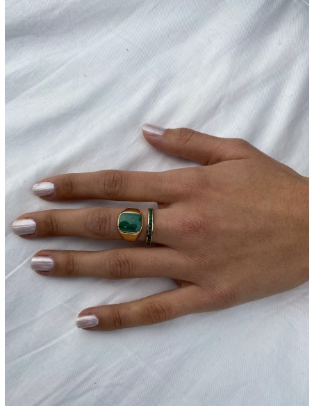 Anillo con Esmeraldas en Oro 18k Amazonas