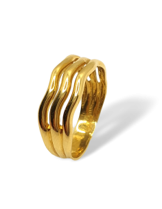 Anillo de Oro 18k Tres Olas