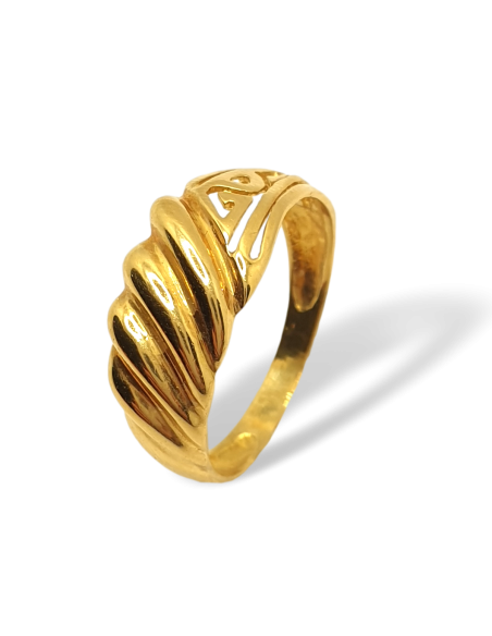 Anillo de Oro 18k Gallones y Calado