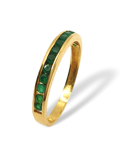 Anillo con Esmeraldas en Oro 18k...