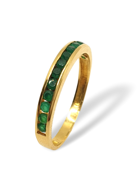 Anillo con Esmeraldas en Oro 18k Amazonas