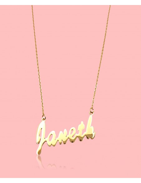 Colgante Nombre Personalizado Oro 18k