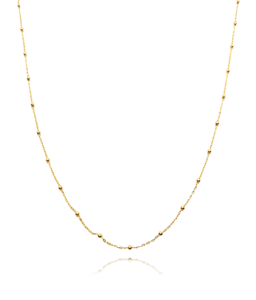 Cadena de Oro 18k con Bolas