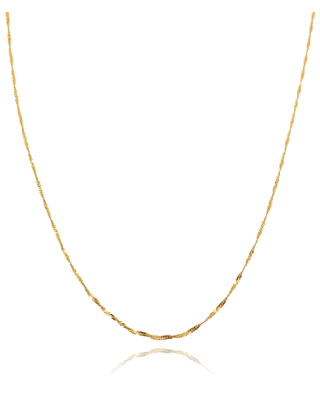 Cadena de Oro 18k Trenzada Singapur