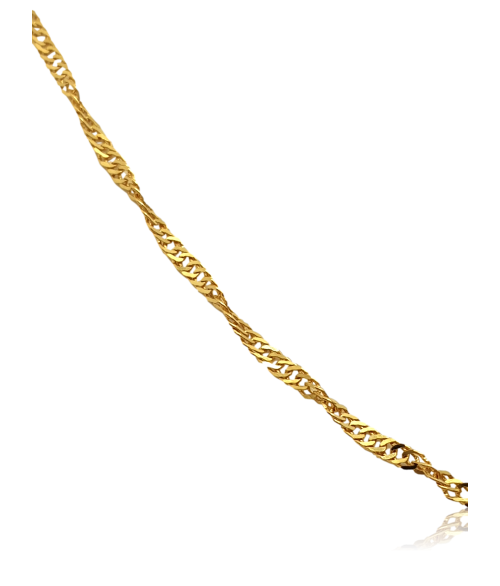 Cadena de Oro 18k Trenzada Singapur