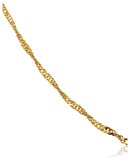 Cadena de Oro 18k Trenzada Singapur