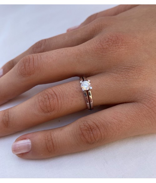 Anillo de Diamante Solitario con...