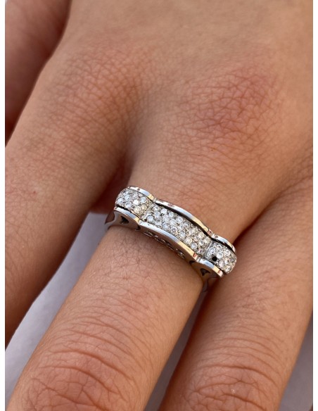 Anillo de Oro Blanco 18k con Diamantes Mini Mouse
