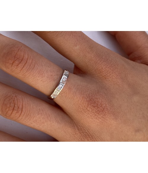 Anillo de Oro Blanco 18k con...