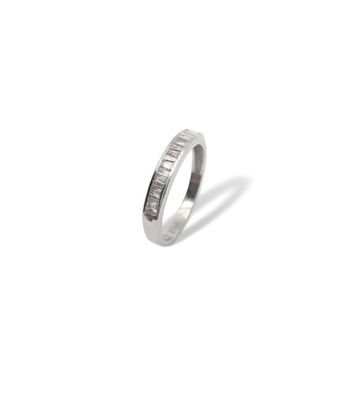 Anillo de Oro Blanco 18k con...