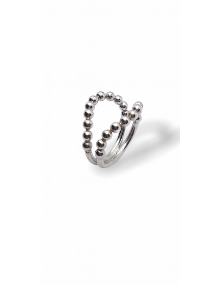 Anillo de Plata Cordon Bolas