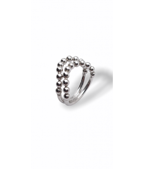 Anillo de Plata Cordon Bolas