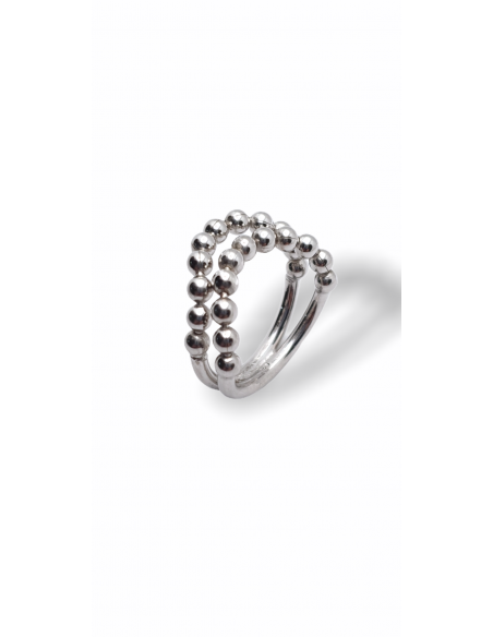Anillo de Plata Cordon Bolas