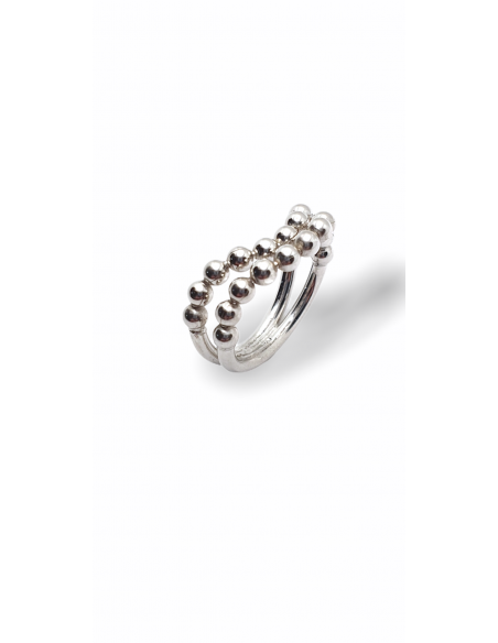 Anillo de Plata Cordon Bolas