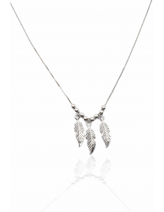 Colgante de Plumas en Plata