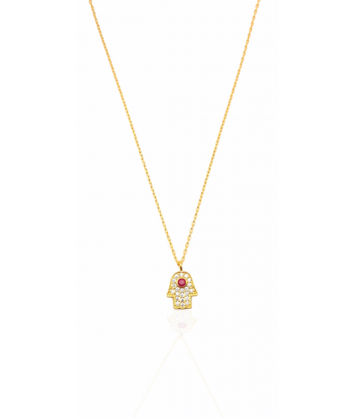 Colgante Mano de Fátima en Oro 18k