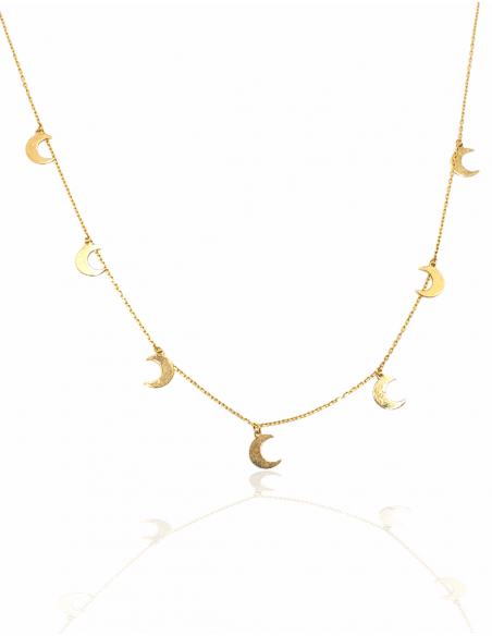 Collar de Oro 18k Media Luna