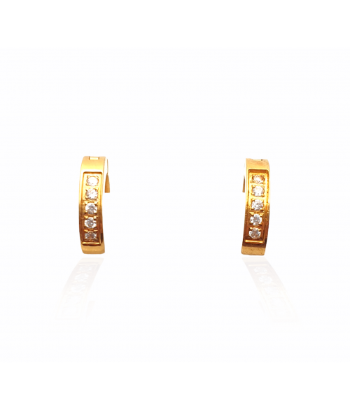 Pendientes de Aro con Circonitas