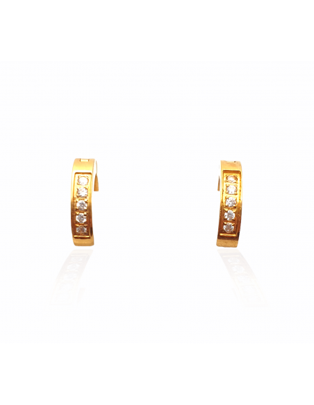 Pendientes de Aro con Circonitas