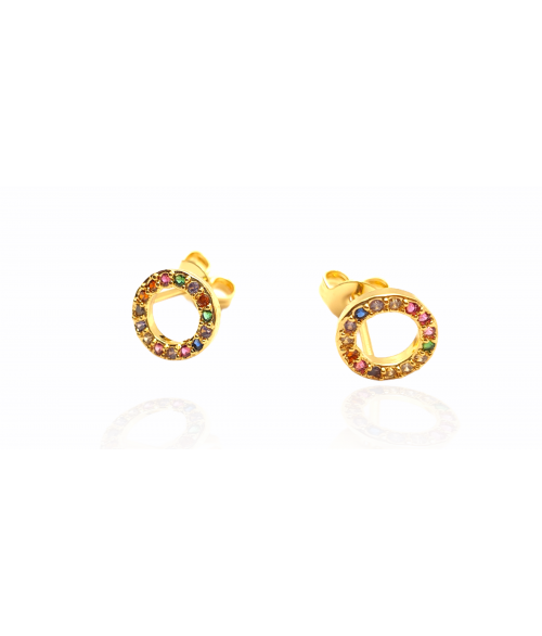 Pendientes Círculo Multicolor