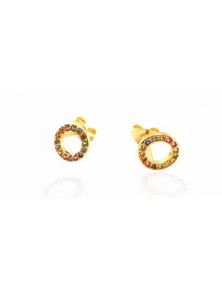 Pendientes Círculo Multicolor