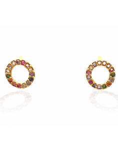 Pendientes Círculo Multicolor
