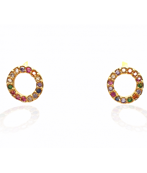 Pendientes Círculo Multicolor