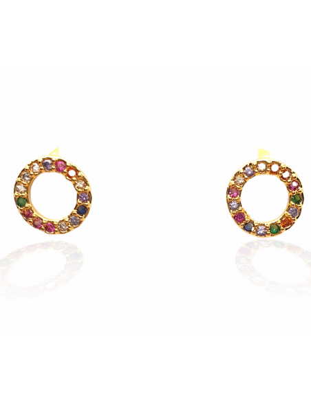 Pendientes Círculo Multicolor