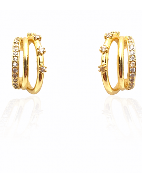 Pendientes de Aros con Circonitas