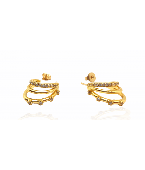 Pendientes de Aros con Circonitas