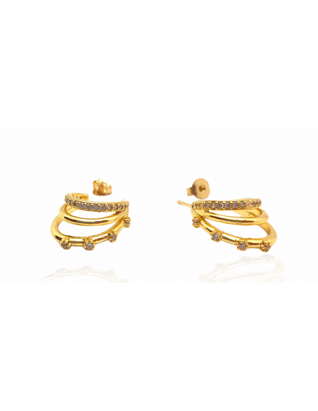 Pendientes de Aros con Circonitas