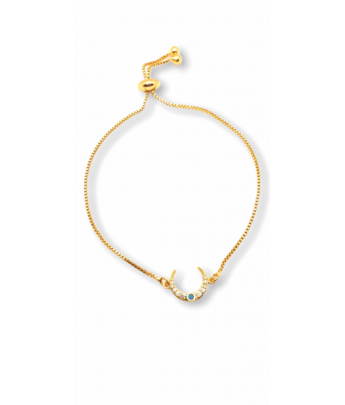 Pulsera Ajustable Luna con Piedras