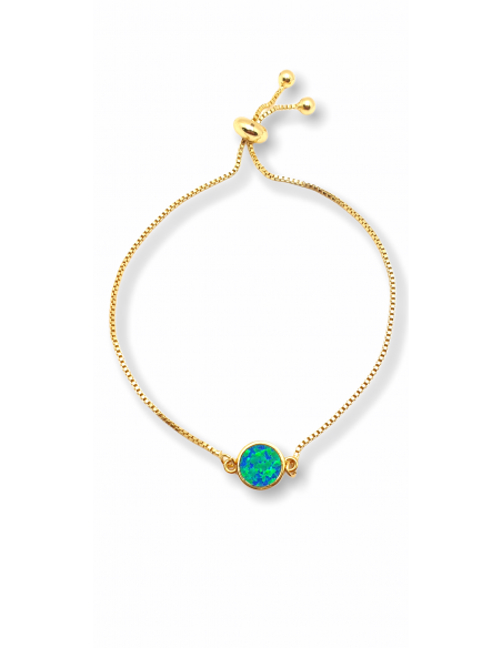 Pulsera Ajustable Piedra Azul Ópalo
