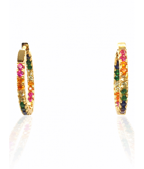 Pendientes de Aro Multicolor