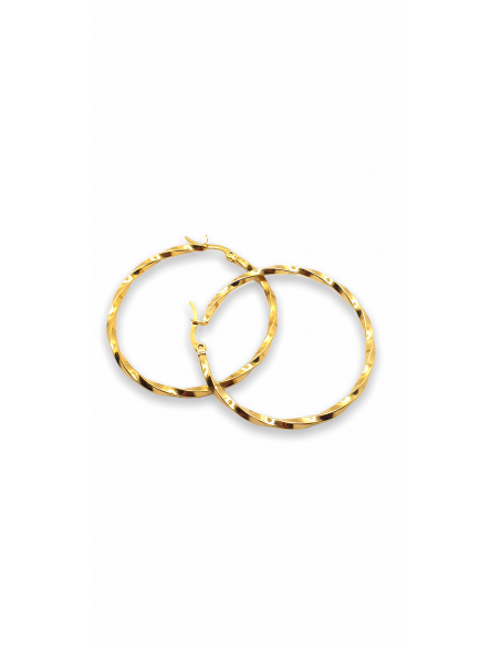 Pendientes Aro Singapur de Acero