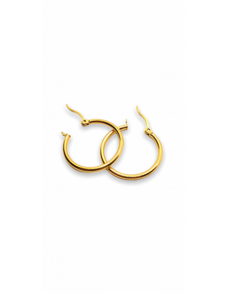Pendientes Aro Medianos de Acero Inox.