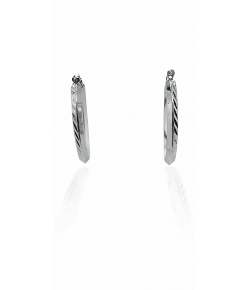 Pendientes de Aro con Grabado Trenzado