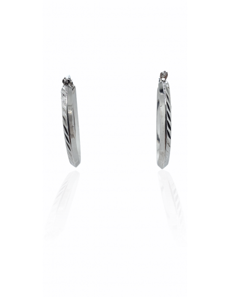 Pendientes de Aro con Grabado Trenzado