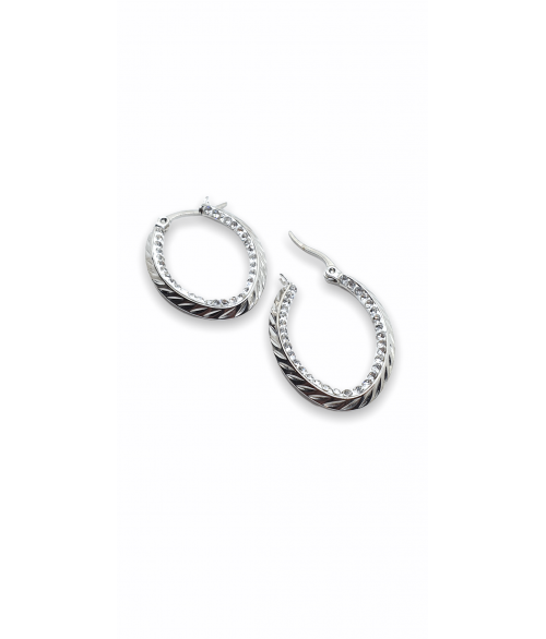 Pendientes de Aro con Grabado Trenzado