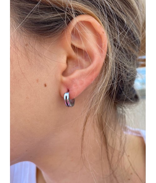 Pendientes Aro de Acero Inox.
