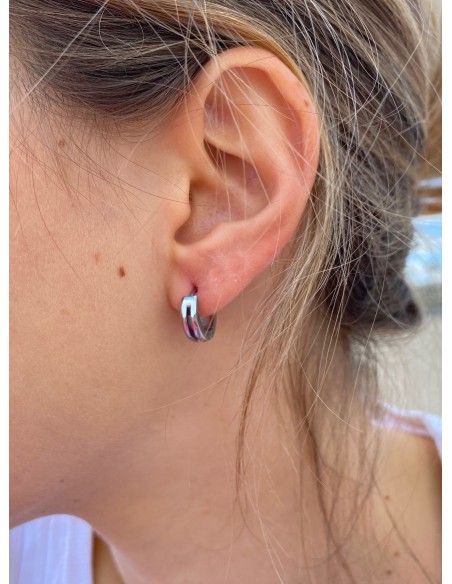 Pendientes Aro de Acero Inox.